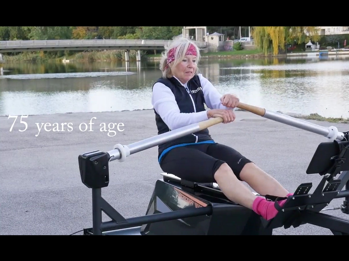 Biorower S1club Video rowed by a fit 75year old